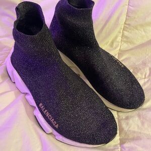 Balenciaga Sparkling Black Sock Sneakers